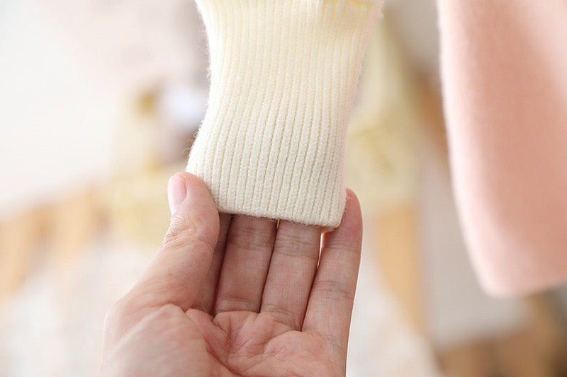 knitted winter dress with teddy