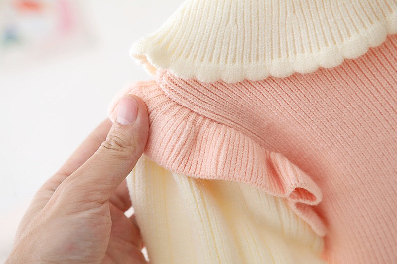 knitted winter dress with teddy