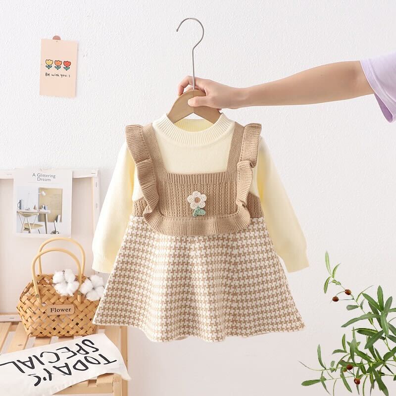 Herringbone winter dress