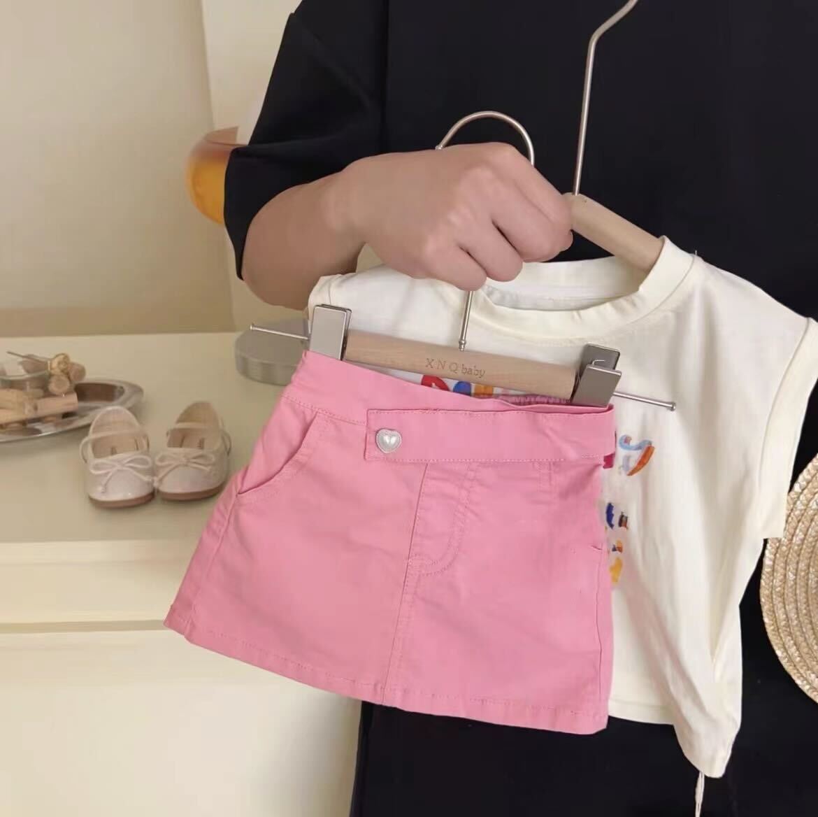 Printed T-shirt and skirt set