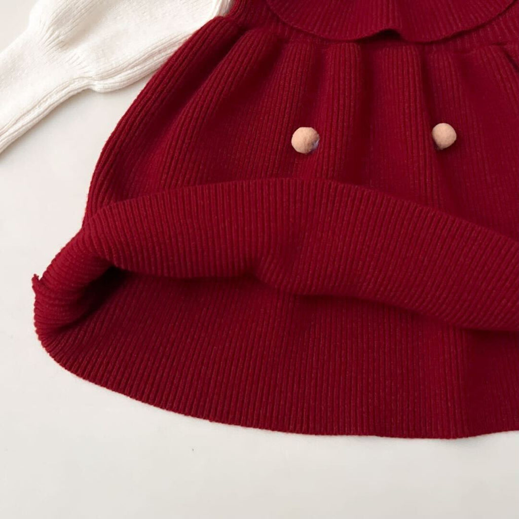 Teddy ruffle winter dress