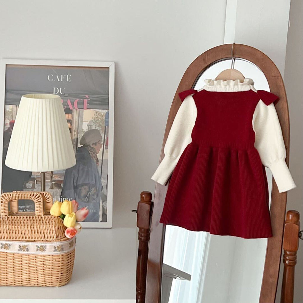 Teddy ruffle winter dress