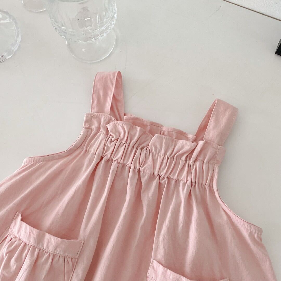 Double pocket dungaree dress and tshirt premium set