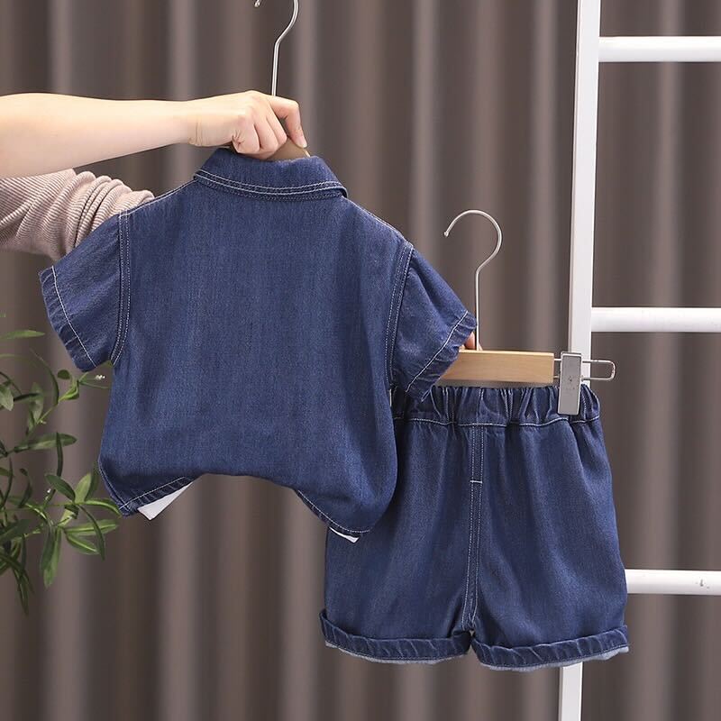 denim co-ord with t-shirt