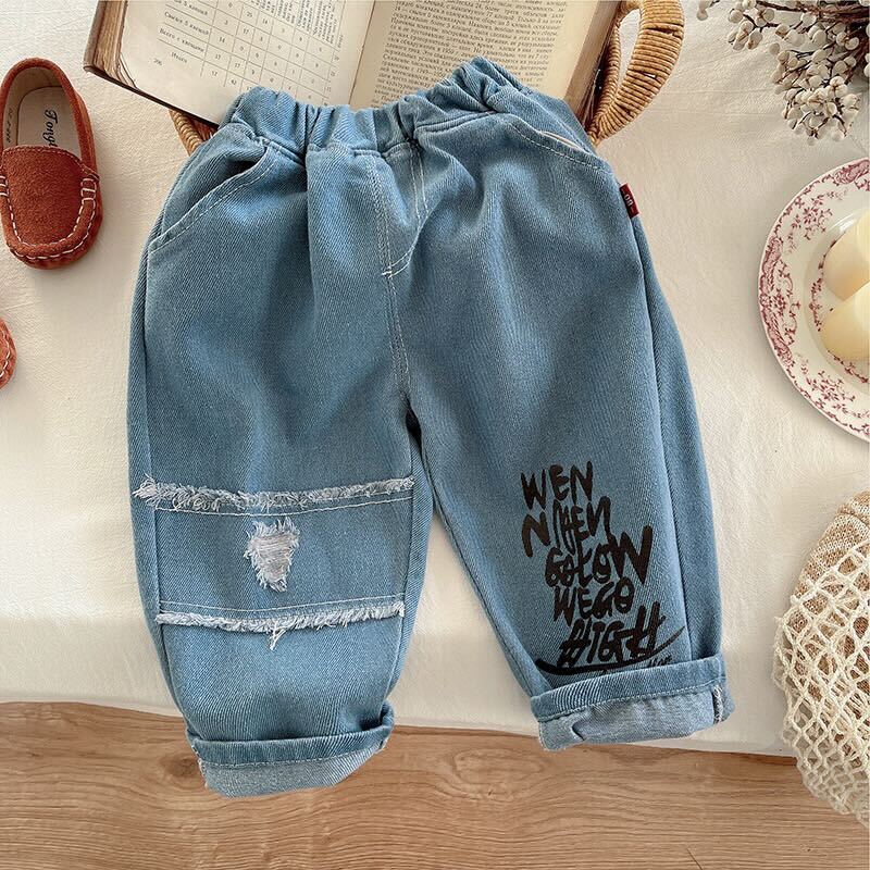 Striped shirt and denim set