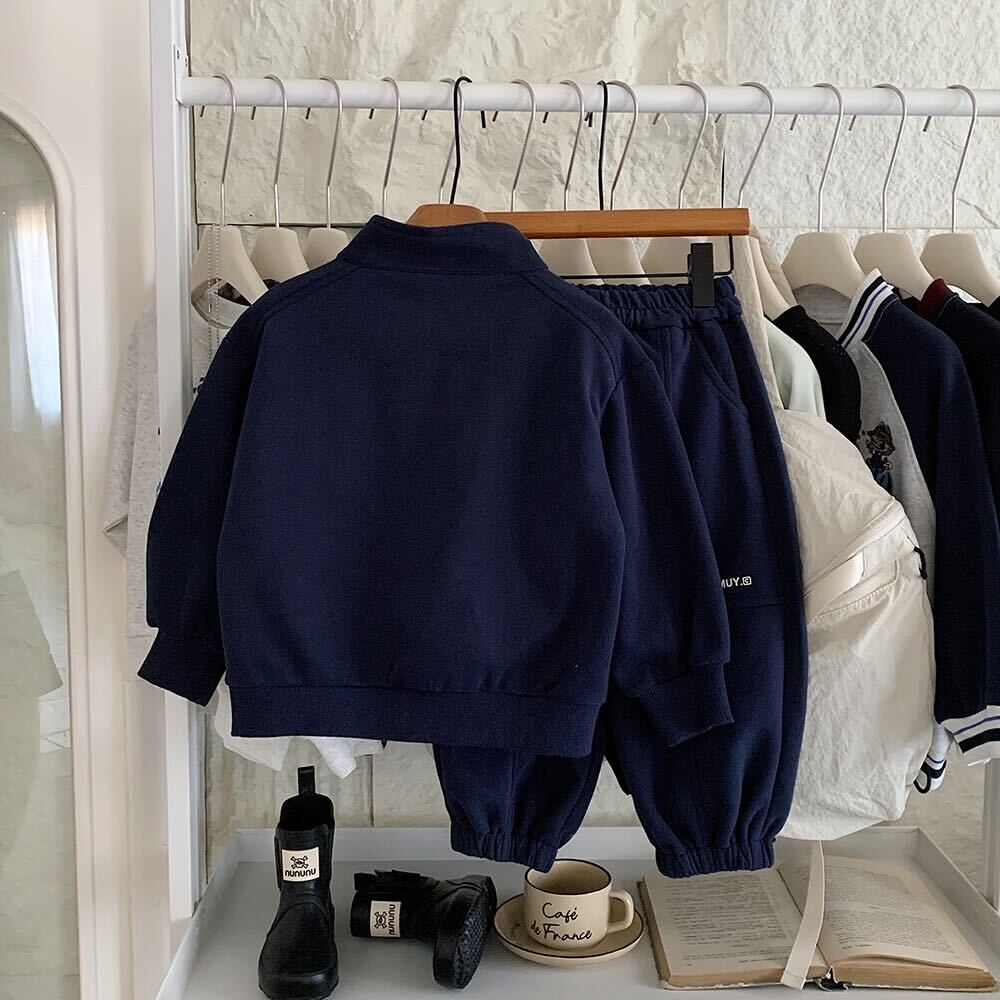 Zipper pullover and pants winter premium set