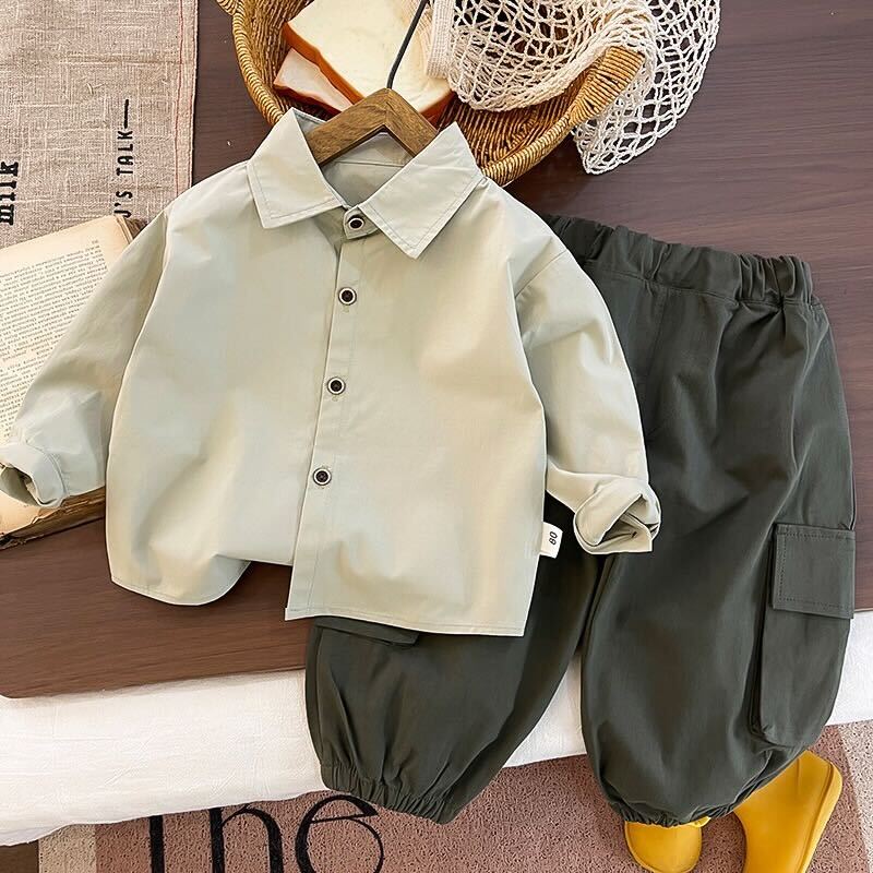 Sweater shirt and cargo pants 3 piece set
