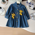 Flower denim dress