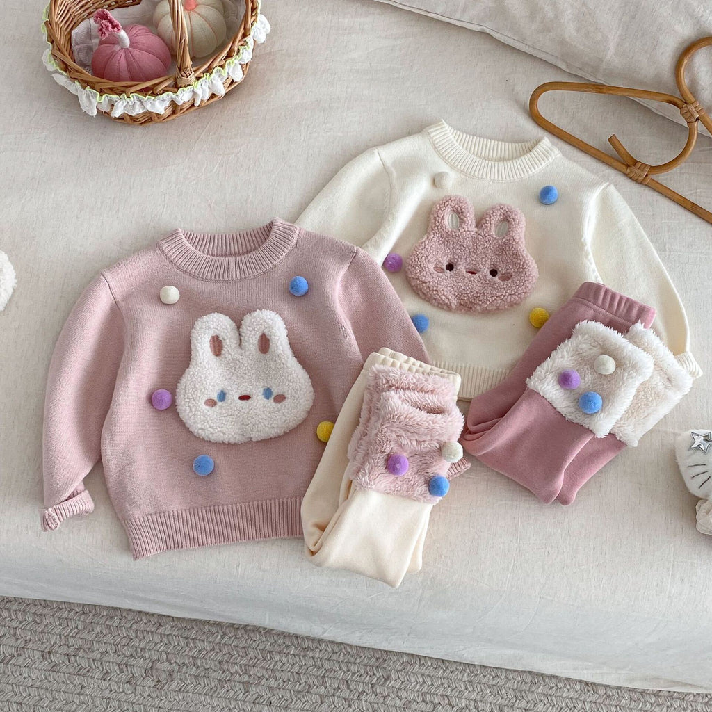 Pom Pom sweater and pants winter set