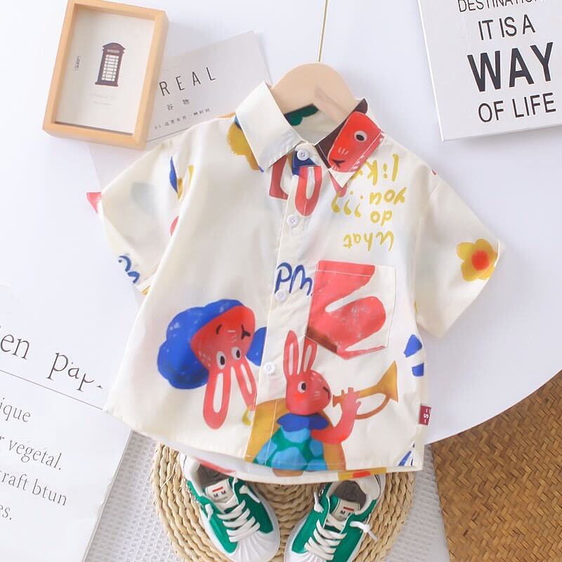 Printed Shirt and shorts set