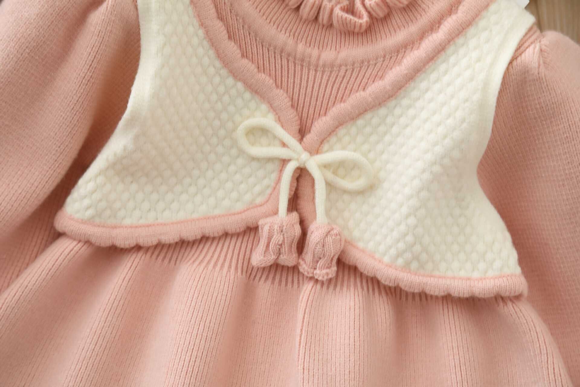 Vest style knitted winter dress