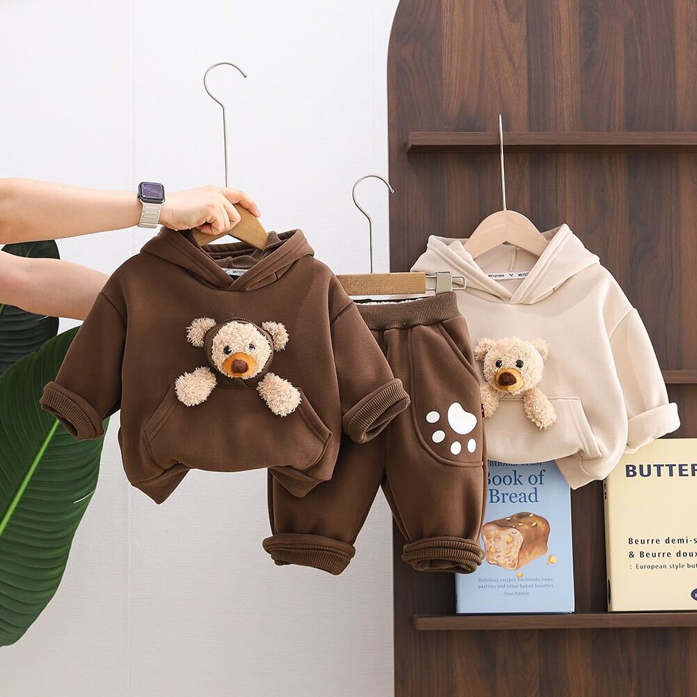 Dog hoodie winter set