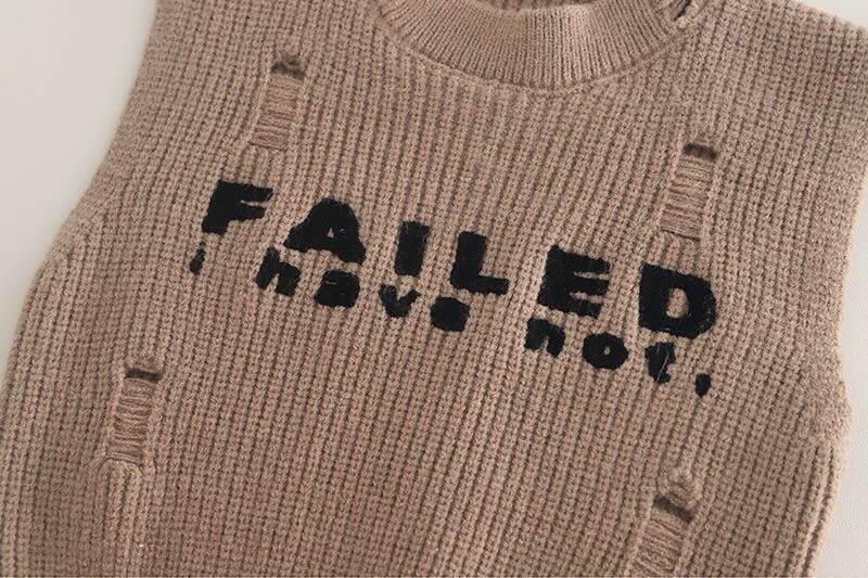 Rugged sweater three piece set