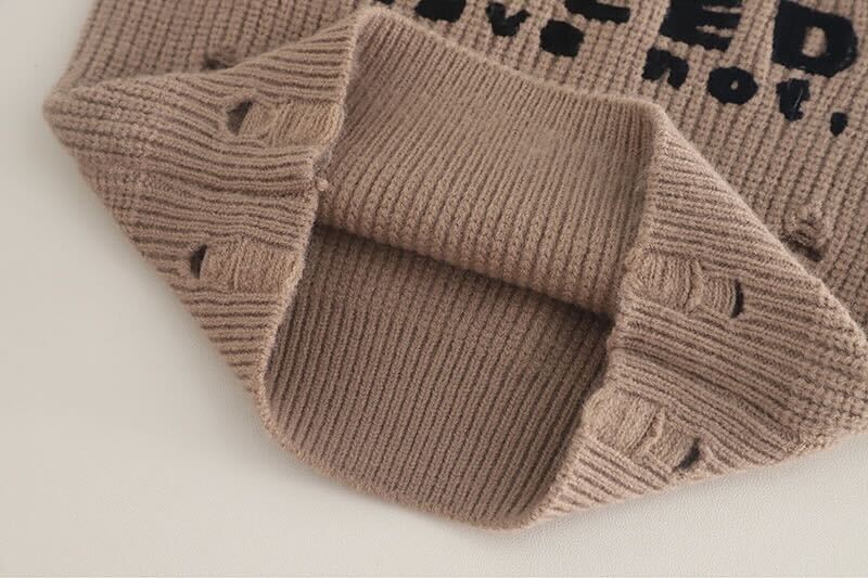 Rugged sweater three piece set