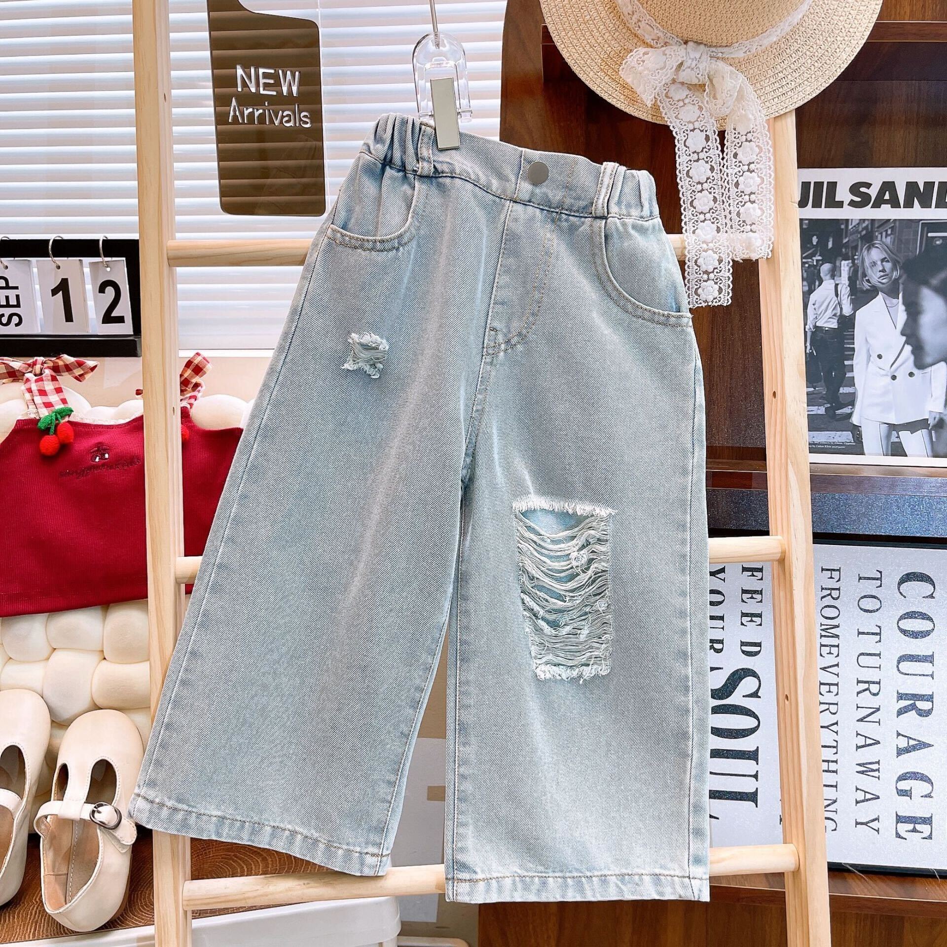 Cherry top and denim set