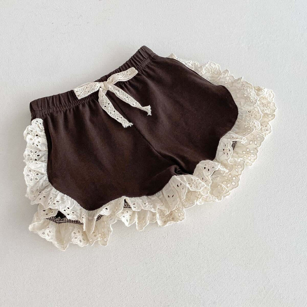 Lace top and shorts set