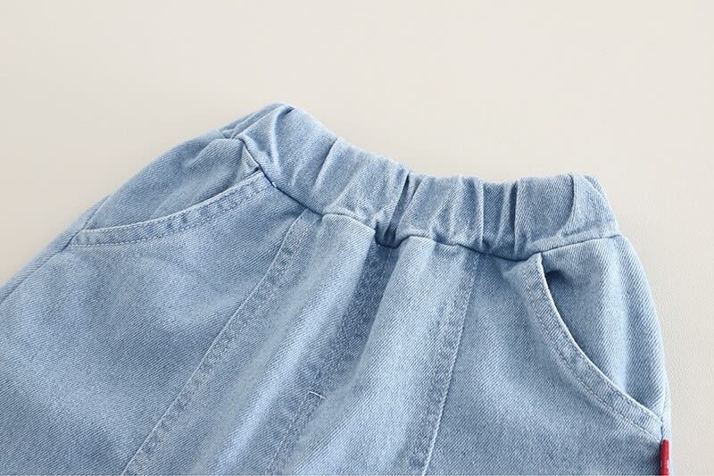 Denim premium set with tshirt