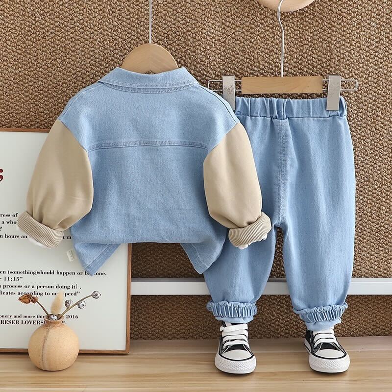 Denim premium set with tshirt