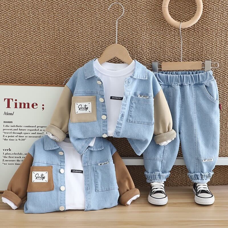 Denim premium set with tshirt