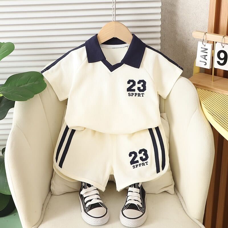 Sports polo and shorts summer set