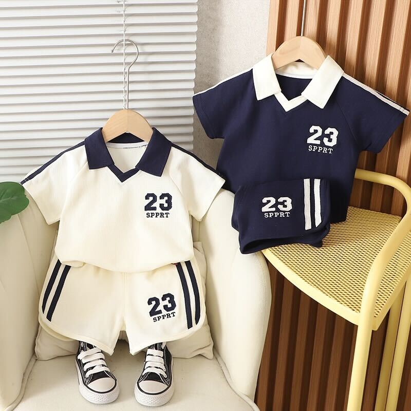 Sports polo and shorts summer set