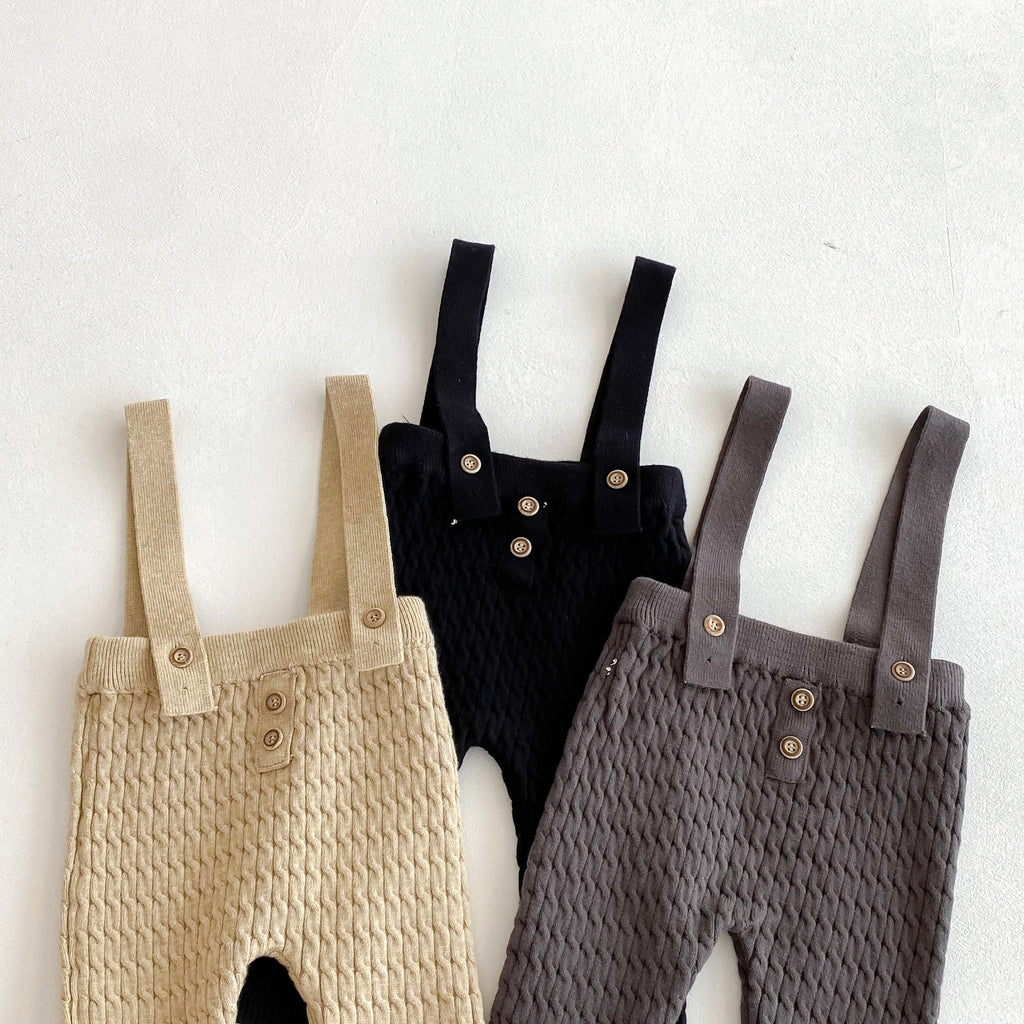 Knitted dungaree and t-shirt set