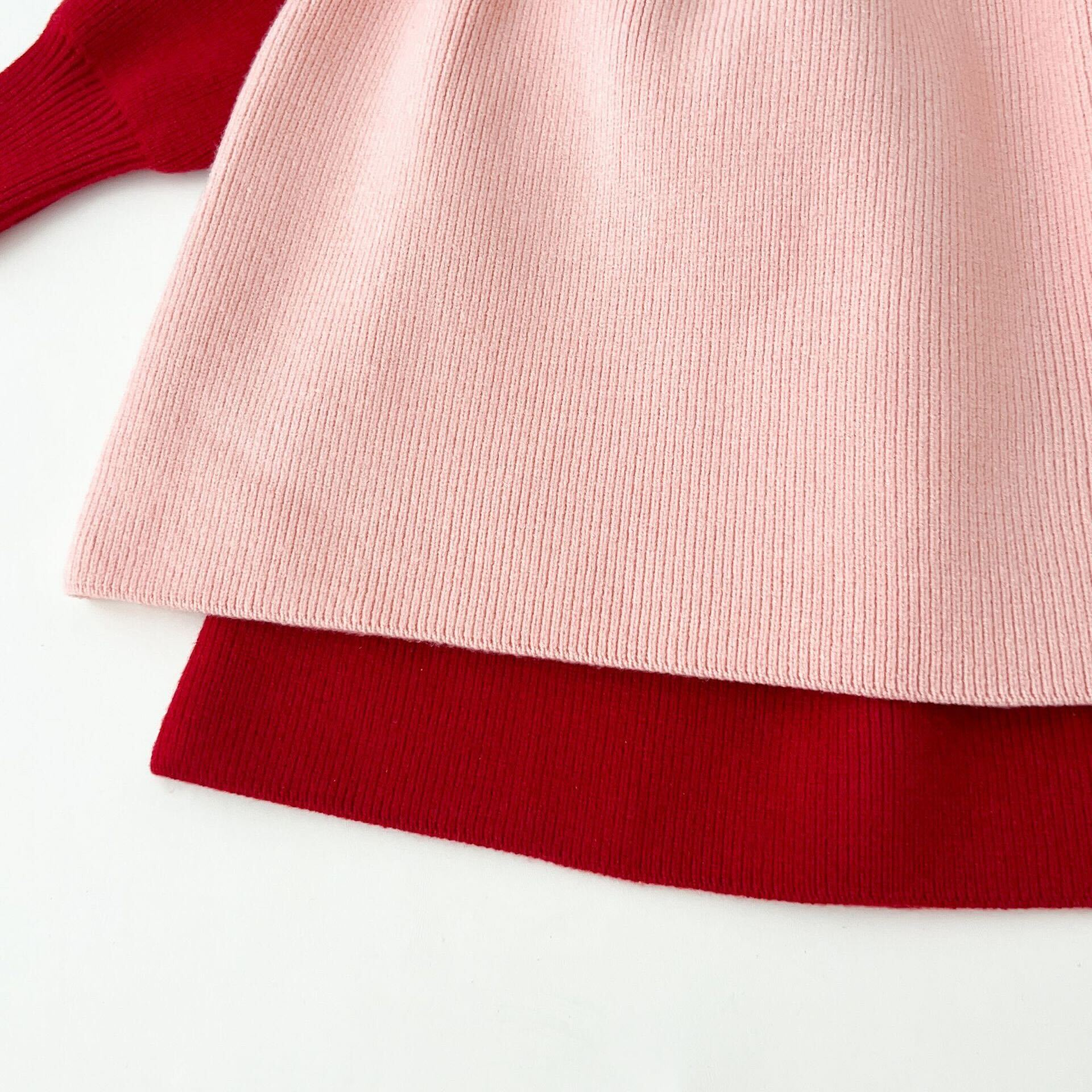 Pearl bow knitted dress