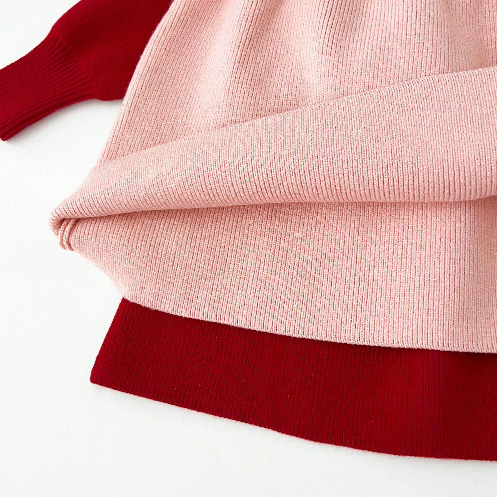 Pearl bow knitted dress