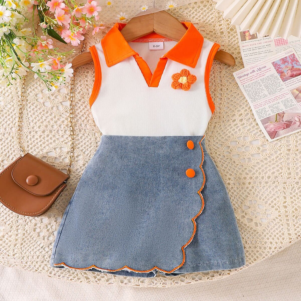 Polo top and skort set