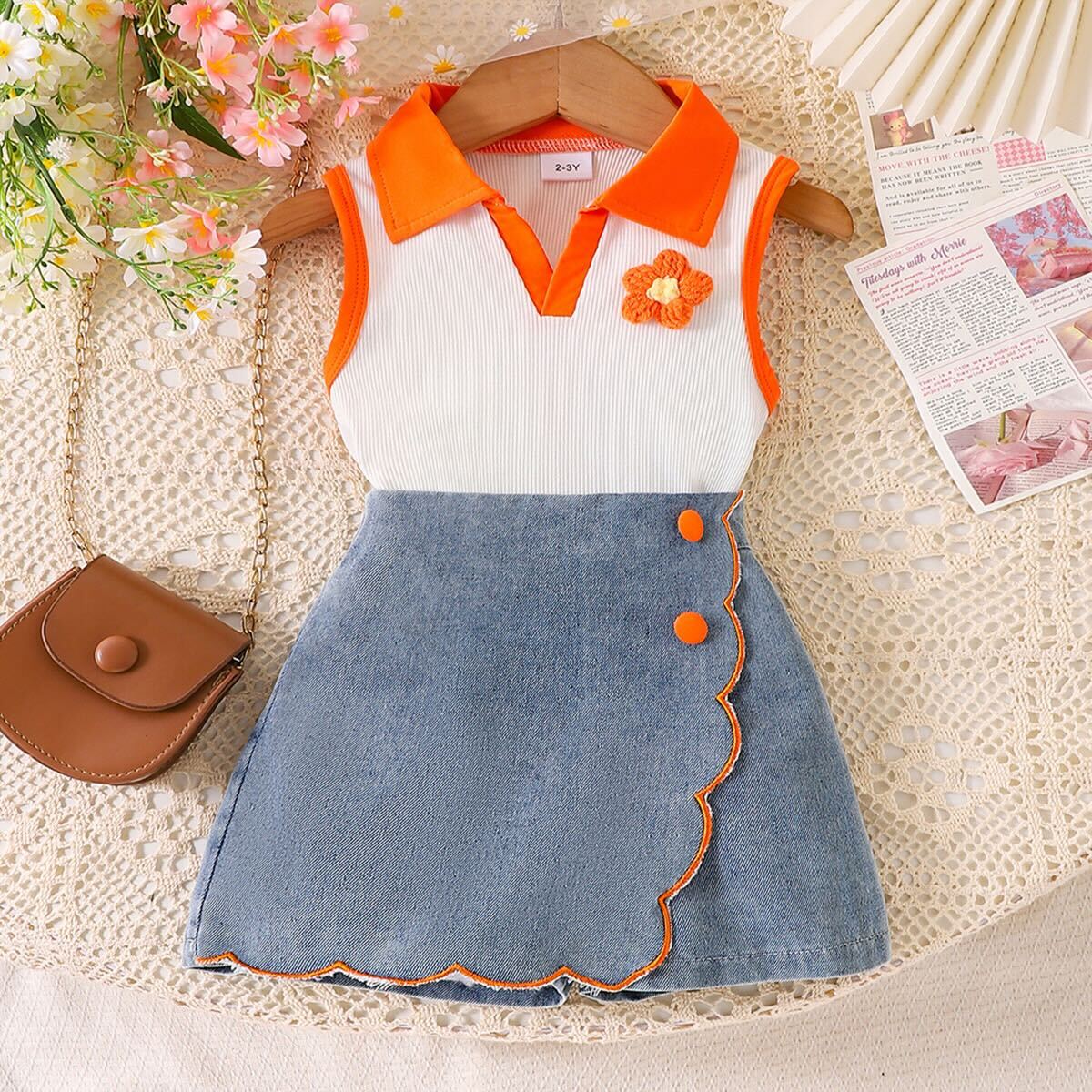 Polo top and skort set