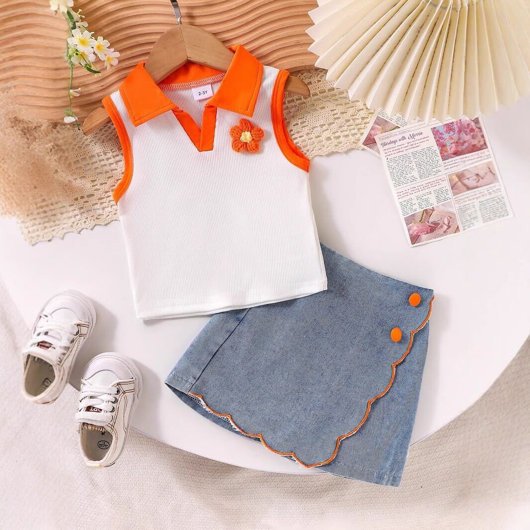 Polo top and skort set