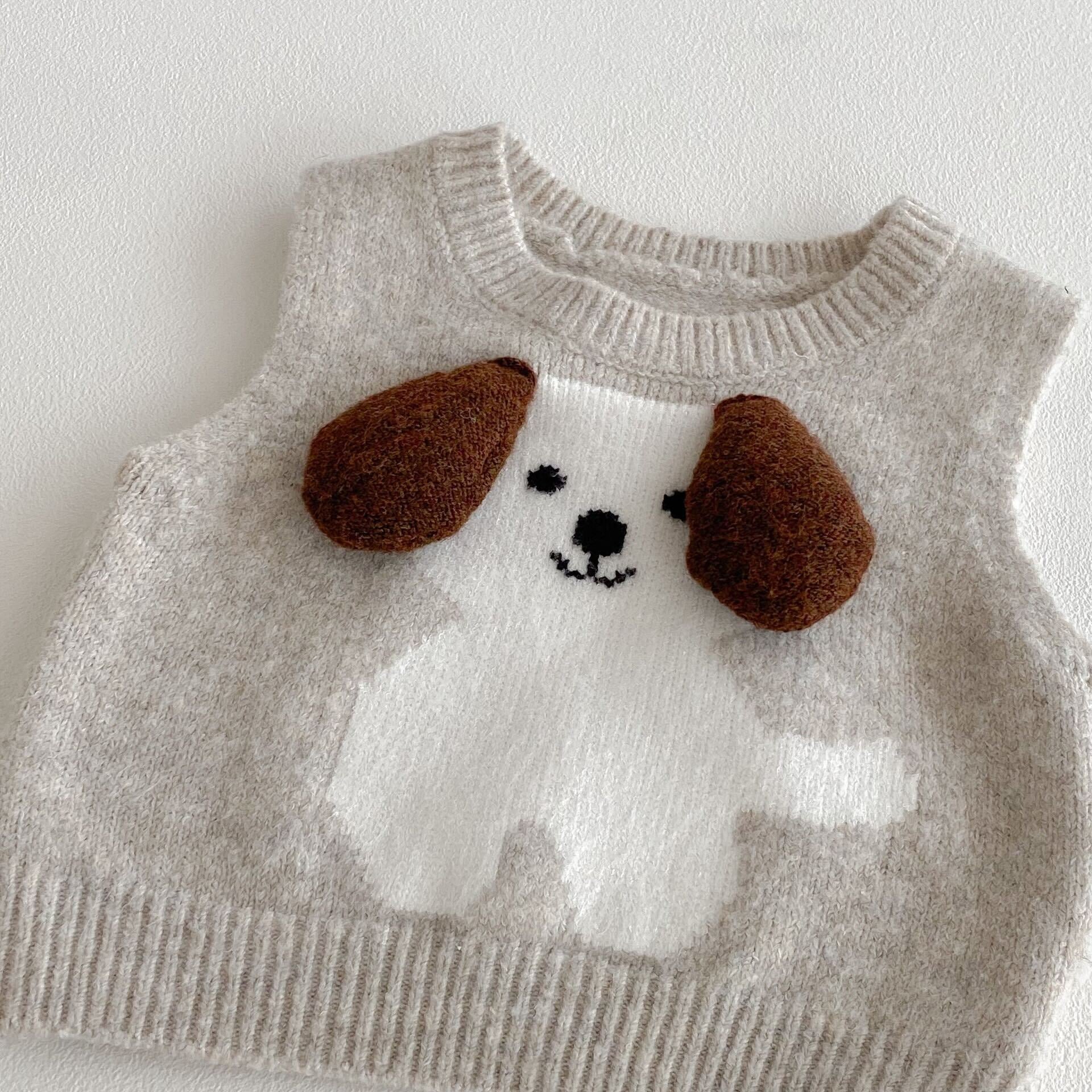 Dog sweater three piece set