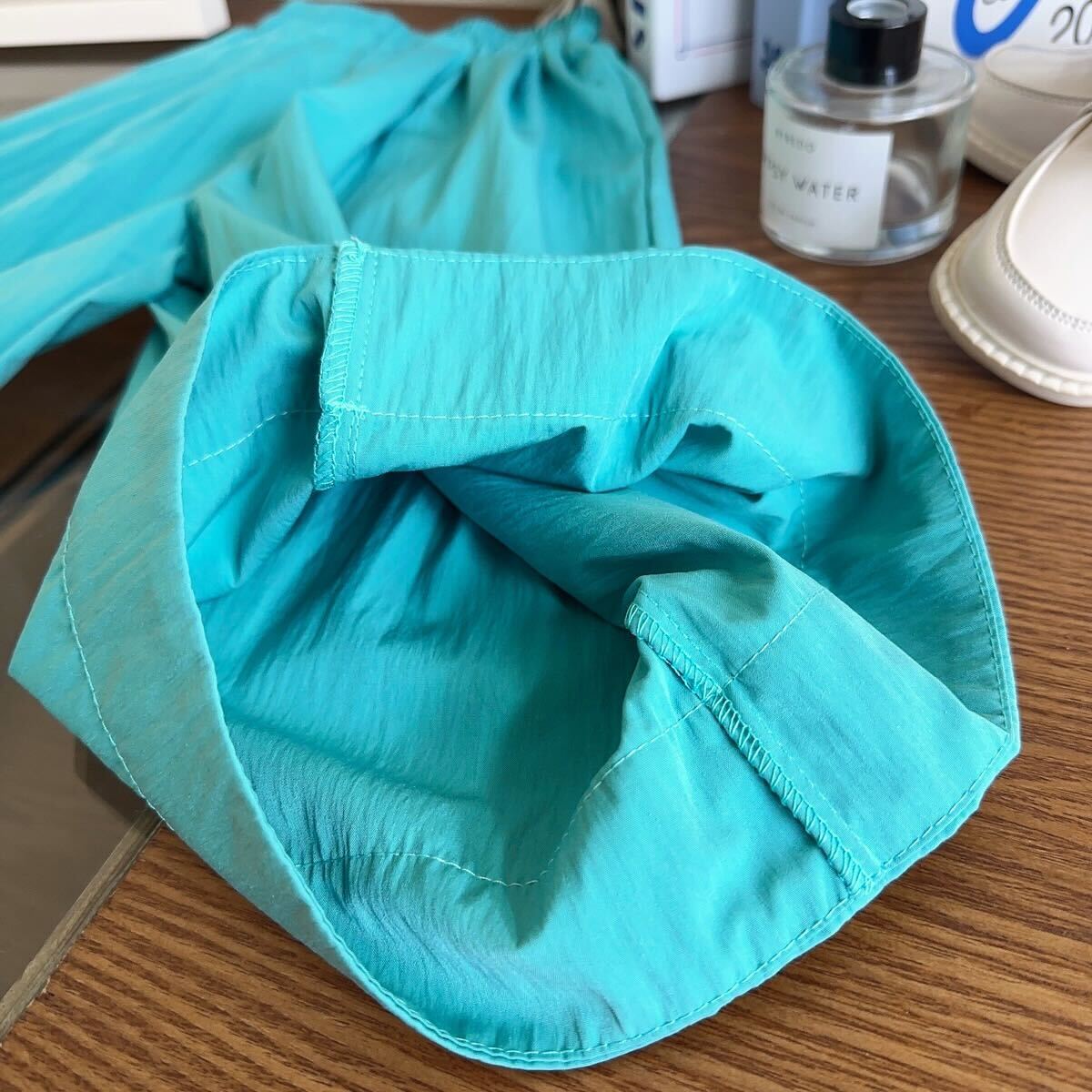 Embroidered white top and palazzo pants set