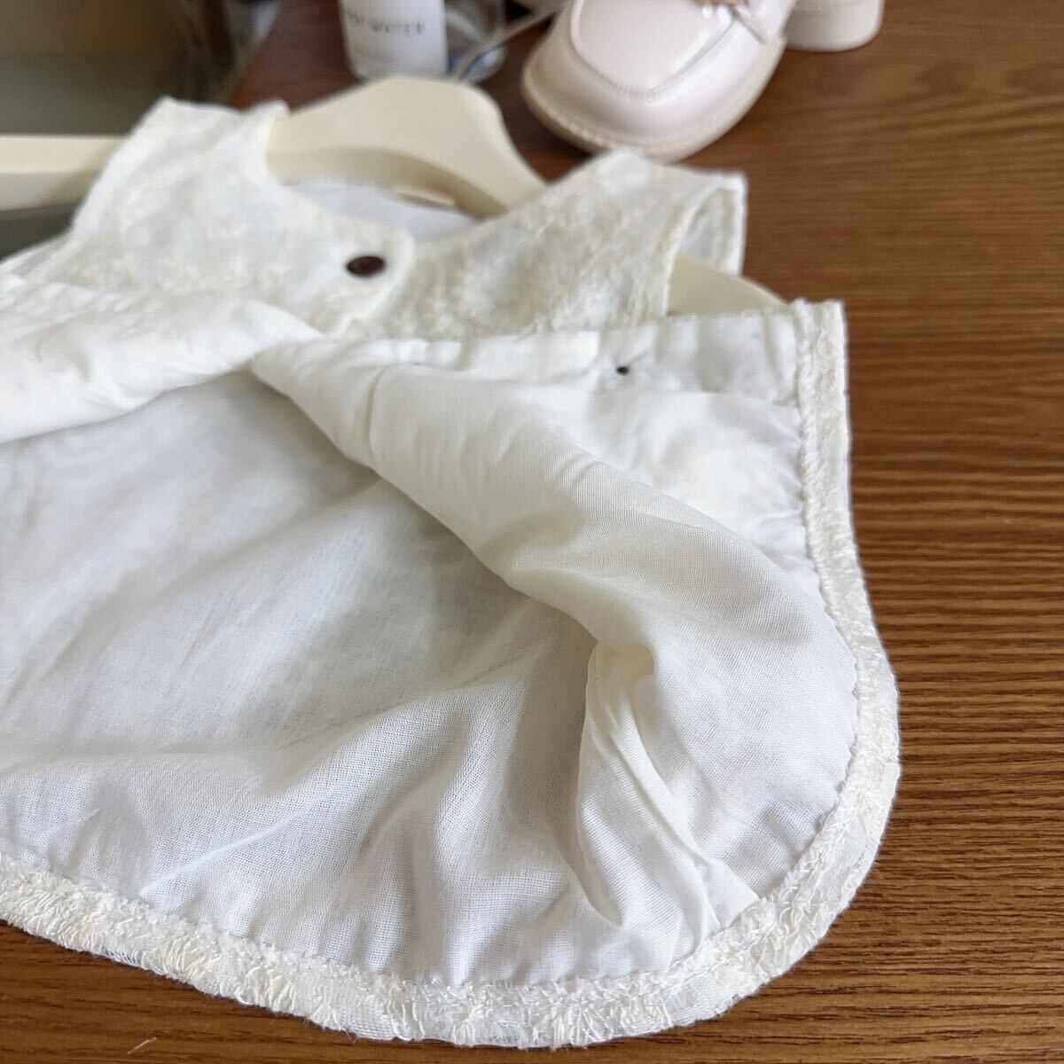 Embroidered white top and palazzo pants set