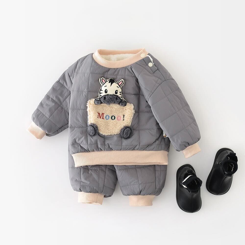 Cow winter fluffy set