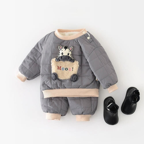 Cow winter fluffy set