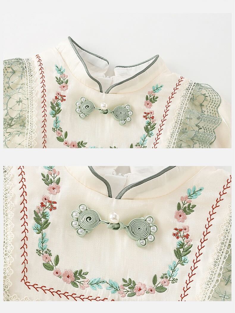 Embroidered lace layered dress