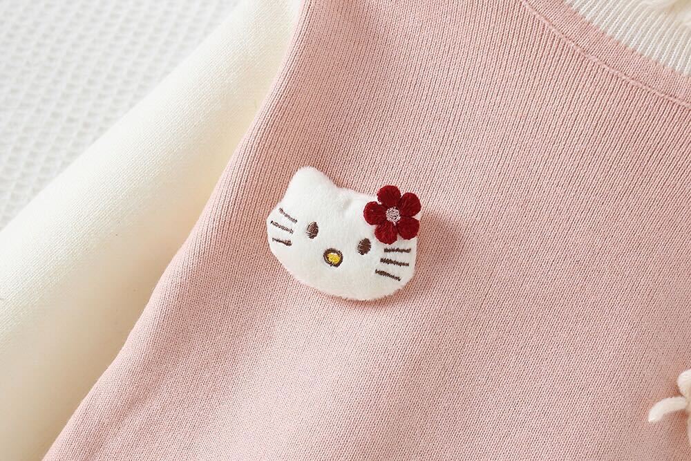 Ruffled knitted winter dress