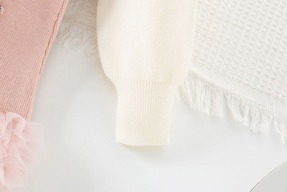 Ruffled knitted winter dress