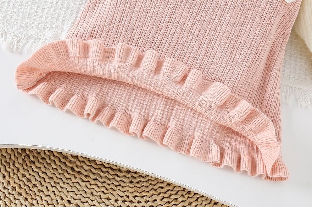 Bow knitted winter dress