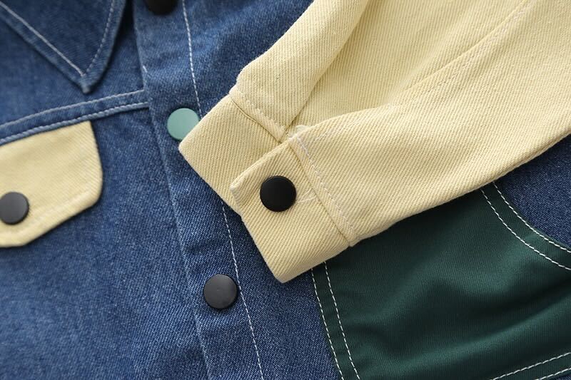 Patch pocket denim set