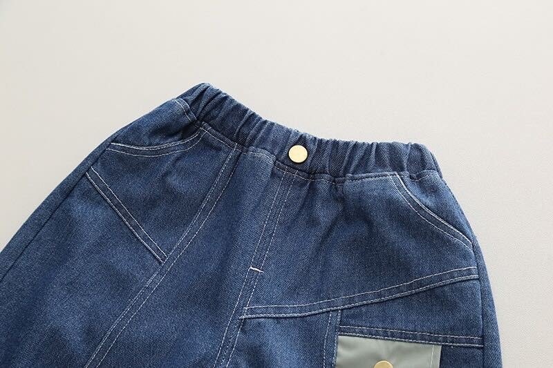 Patch pocket denim set