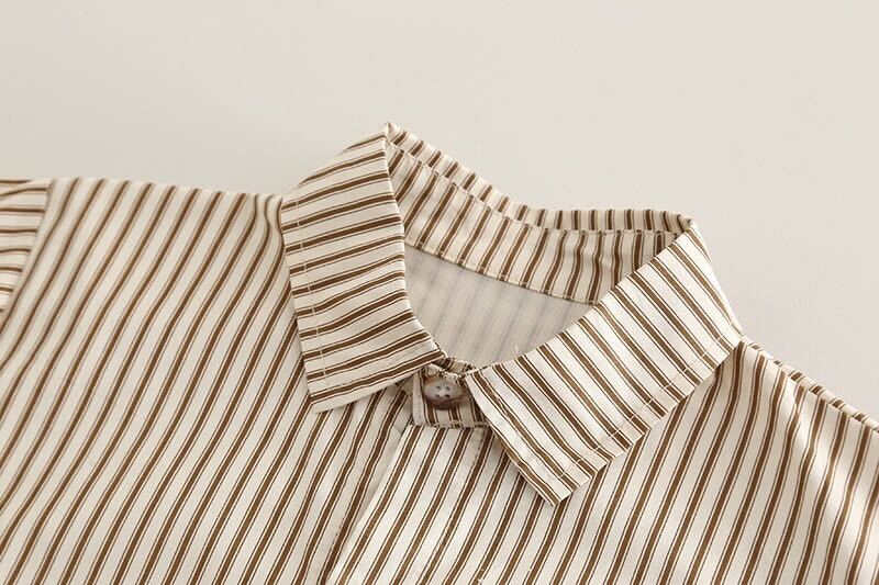 Striped shirt three piece set