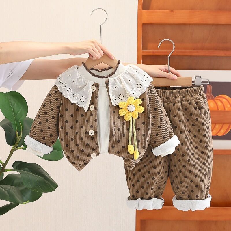 Corduroy sunflower winter set