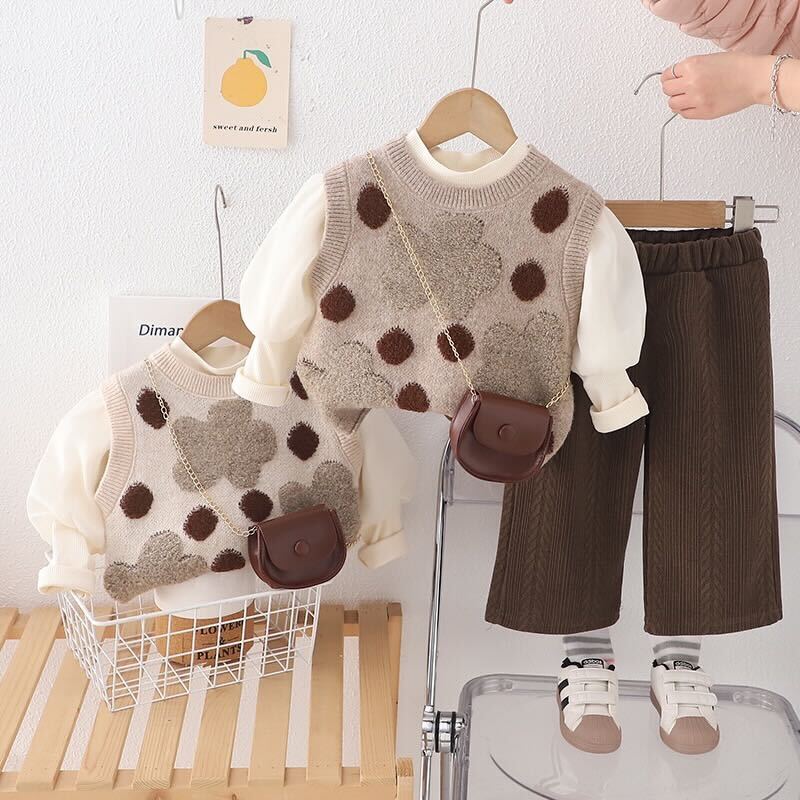 Sweater Pallazo three piece winter set