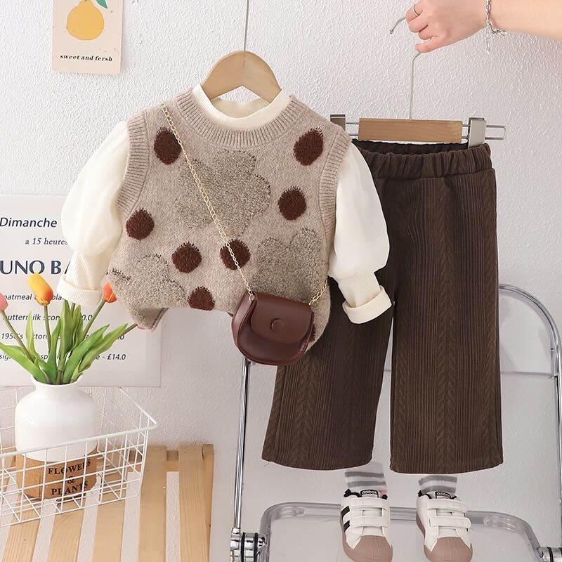 Sweater Pallazo three piece winter set