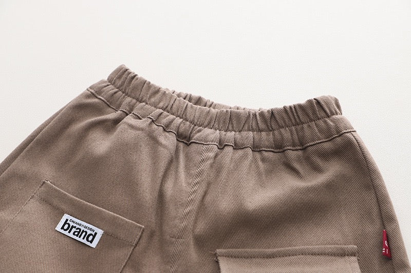 Teddy cardigan with checks shirt and cargo winter set