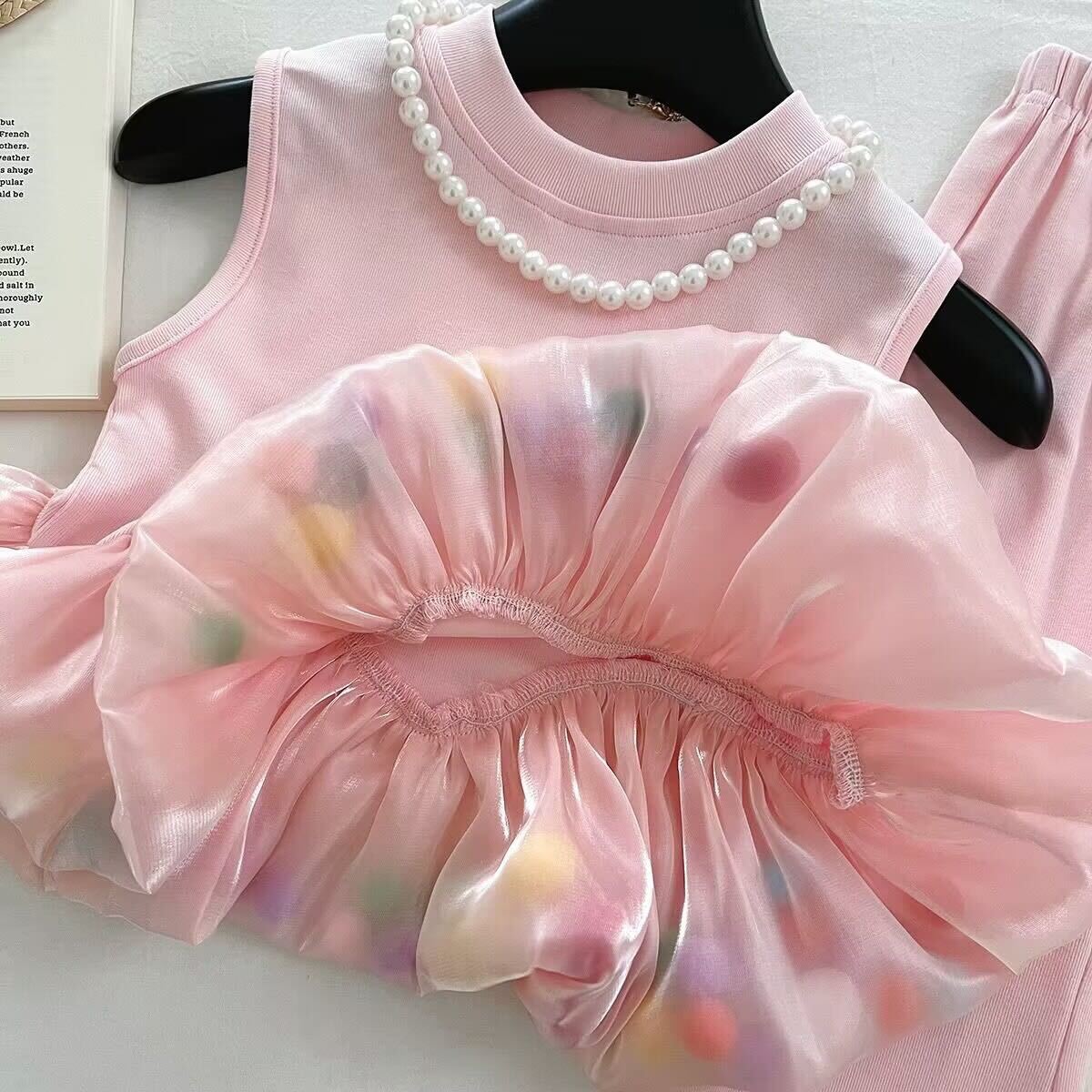 Vest top and Korean pants set