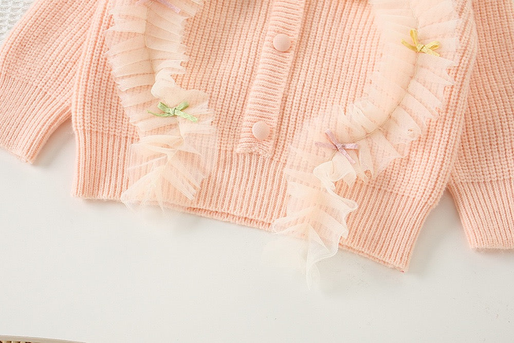 Bow made knitted winter set