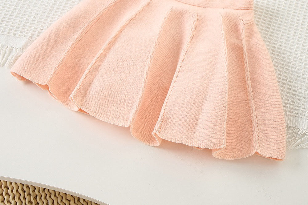 Bow made knitted winter set